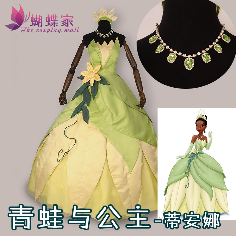 Tech Hair Accessories - Prinzessin Tiana Kleid Cosplay Kostüm Karnevalskostüm