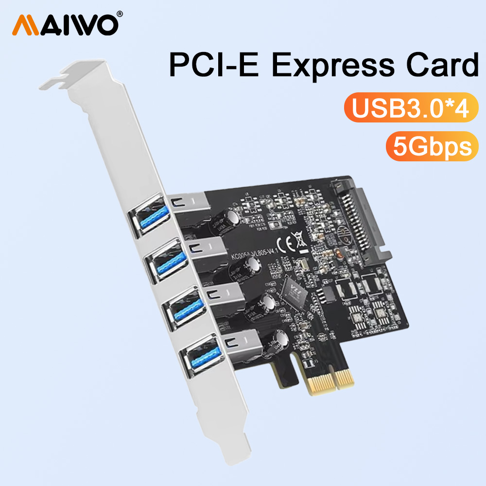 Usb Hub 7 Port - MAIWO USB 3.0 PCI-E Erweiterungskarte 4-Port-Hub-Adapter