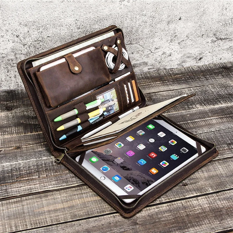 Tech Accessories Tablet - Tablet-Aufbewahrungstasche aus Leder für Apple iPad