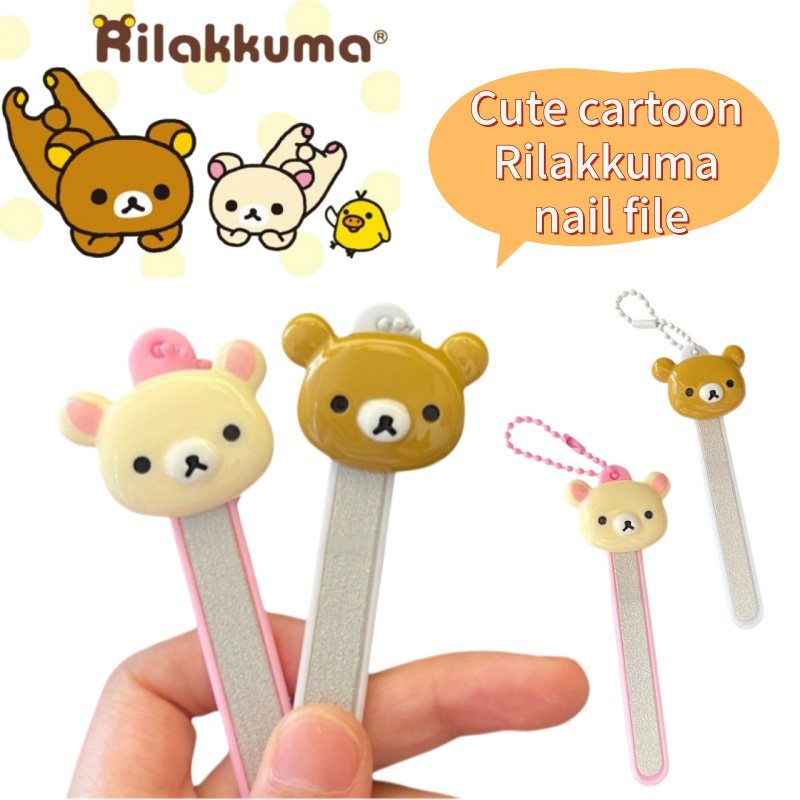Nail Tech Accessories - Rilakkuma Cartoon-Anime-Nagelkunstwerkzeug zum Feilen der Nägel,