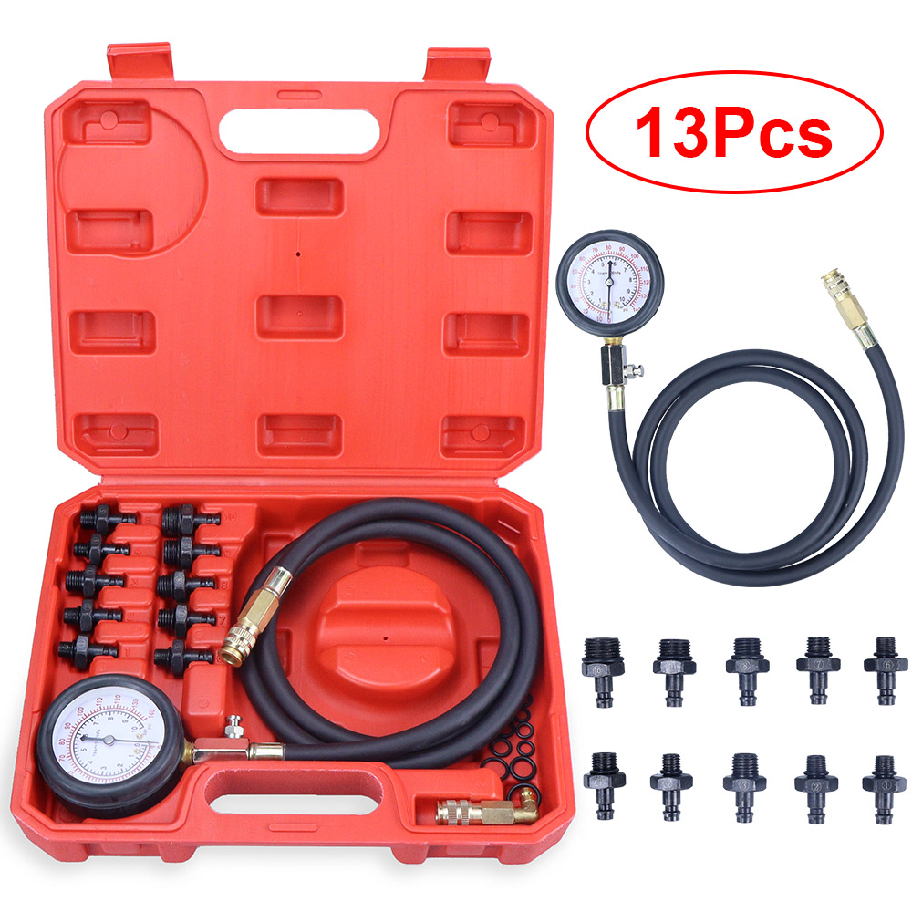 Tech Accessories Case - Öldruckprüfgerät-Set, 0–140 psi, professionelles Öldruckmessgerät-Werkzeug für