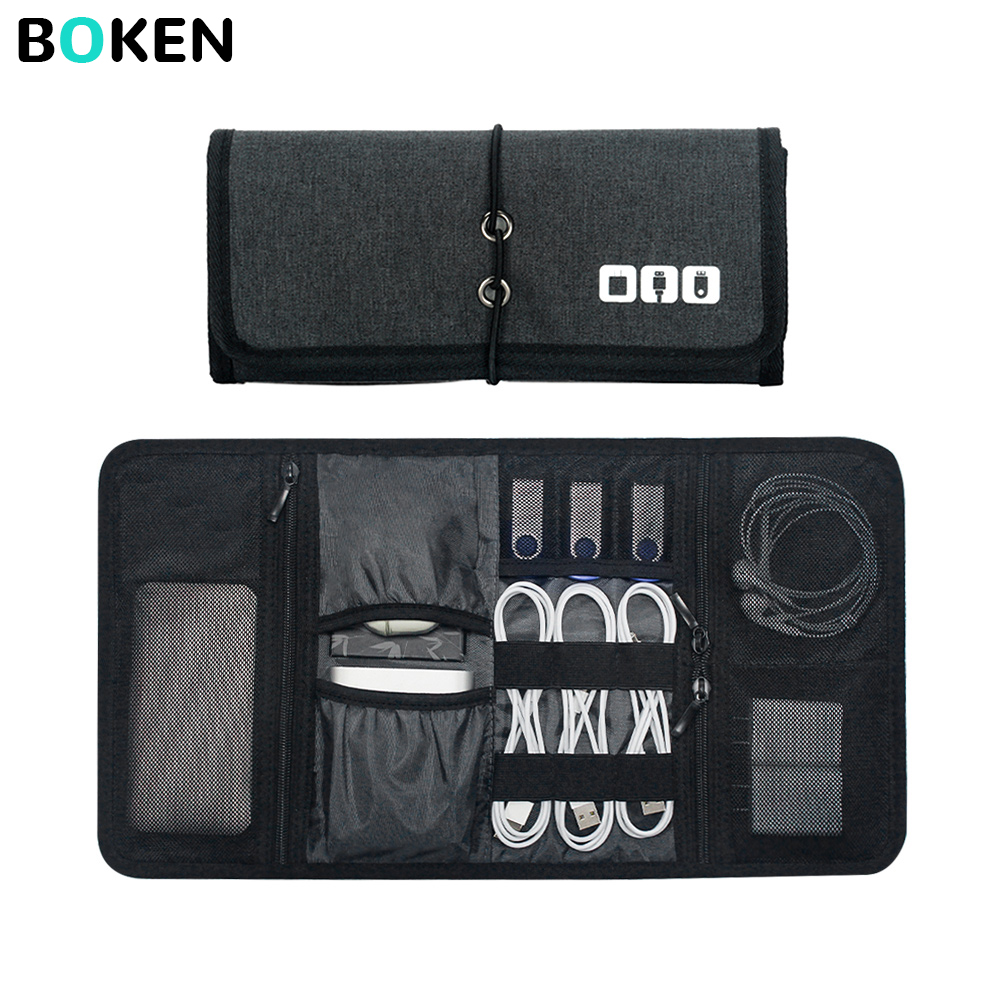 Tech Accessories Case - Tech-Organizer-Tasche Kabelaufbewahrung Reise-Elektronikzubehör-Beutel für Ladegerät Powerbank