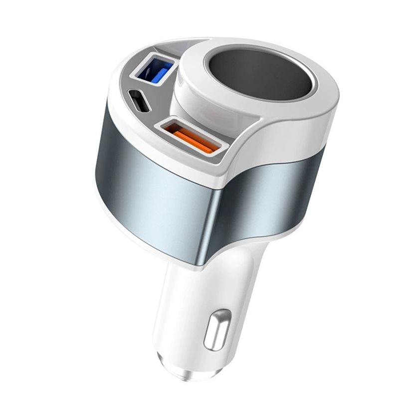 Type C Multiport Adapter - Auto mit Zigarettenanzünder-Splitter-Buchse, Schnellladegerät, Mehrfach-Port-Fahrzeug-Stromadapter, Typ