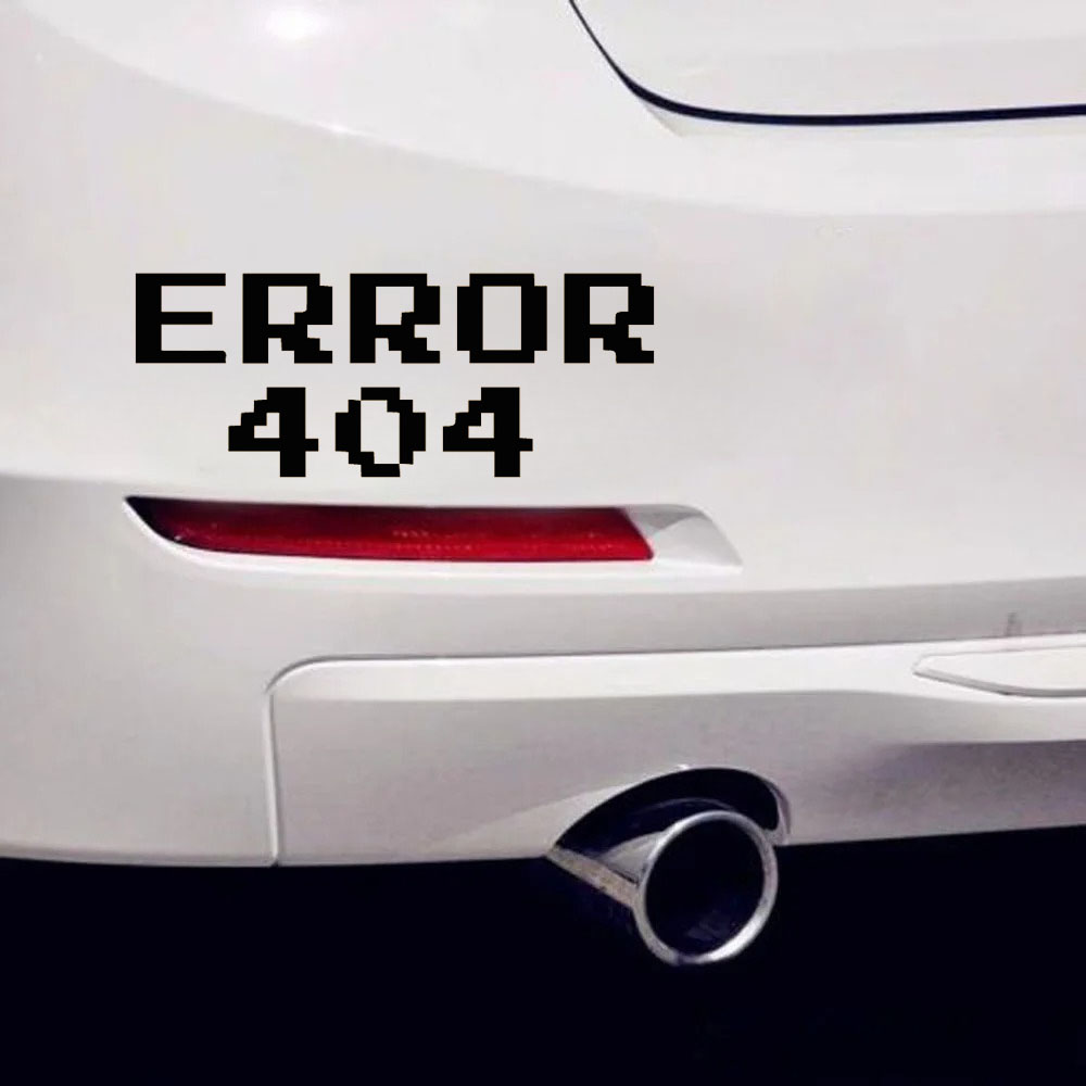 Tech Trend Accessories - Error 404 Pixel Font Autoaufkleber Geek