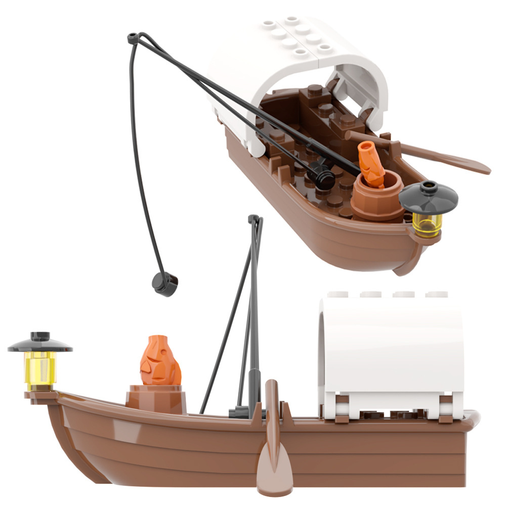 Tech Diving Accessories - Städtische Kreativität Mittelalterliches Piratenschiff Fischerboot Zusammenbau
