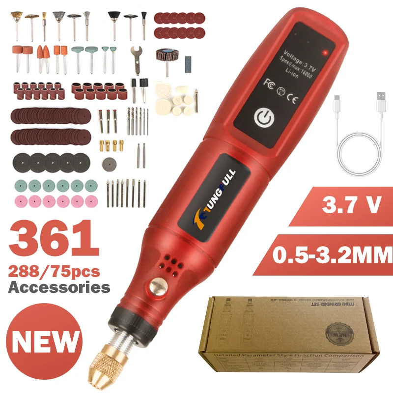 Power Bank Wireless - USB-Aufladbarer Kabelloser Gravierstift Drahtloser Elektrischer Bohrer