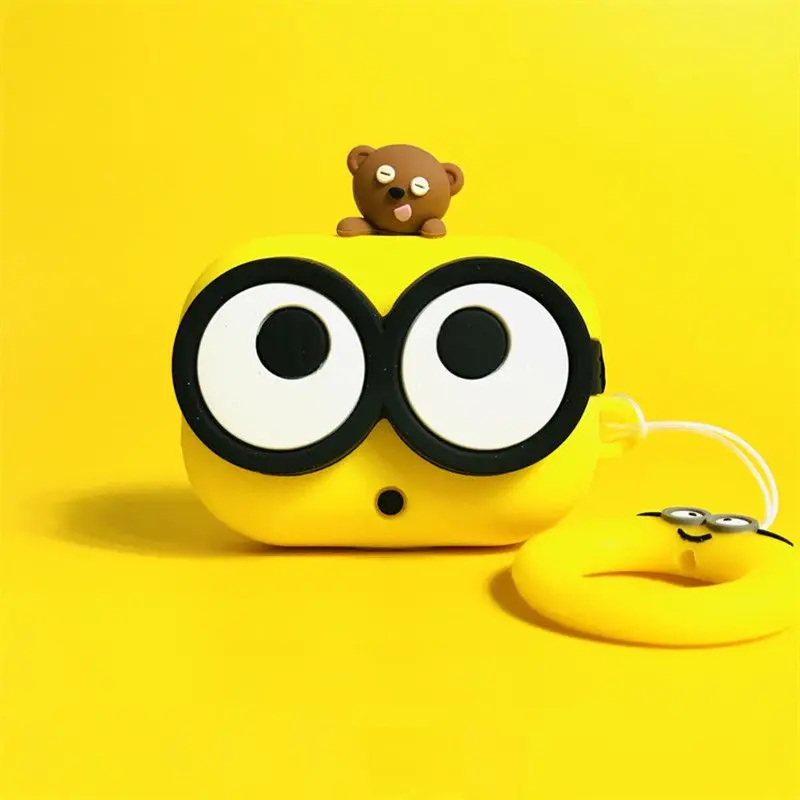 Power Bank Wireless - Minionsed Niedliche Cartoon-Silikonhülle für Apple AirPods