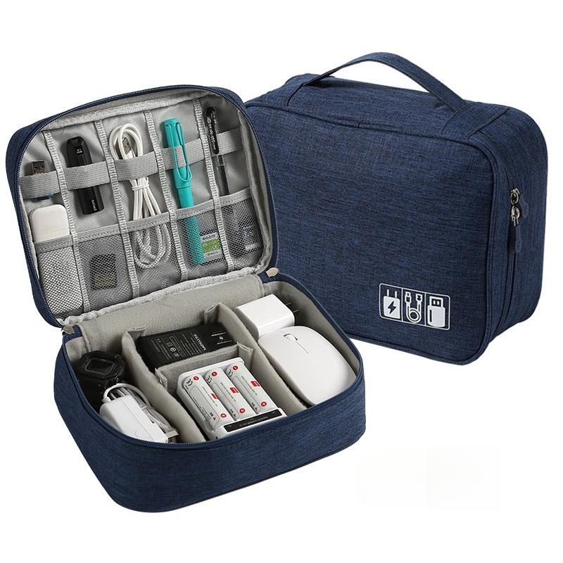 Tech Accessories Case - Tragbare Digitale Aufbewahrungstasche USB-Gadget Wasserdichte Kabelorganizer-Tasche