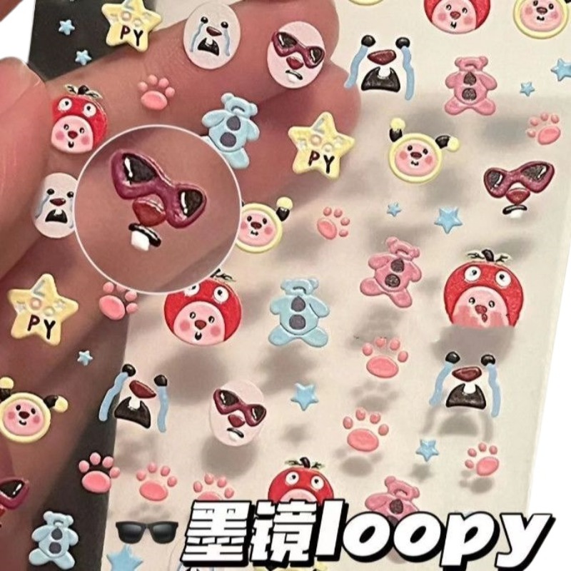 Loopy 3D-Prägeaufkleber, trans – Nail Tech Accessories Bewertung und Preis