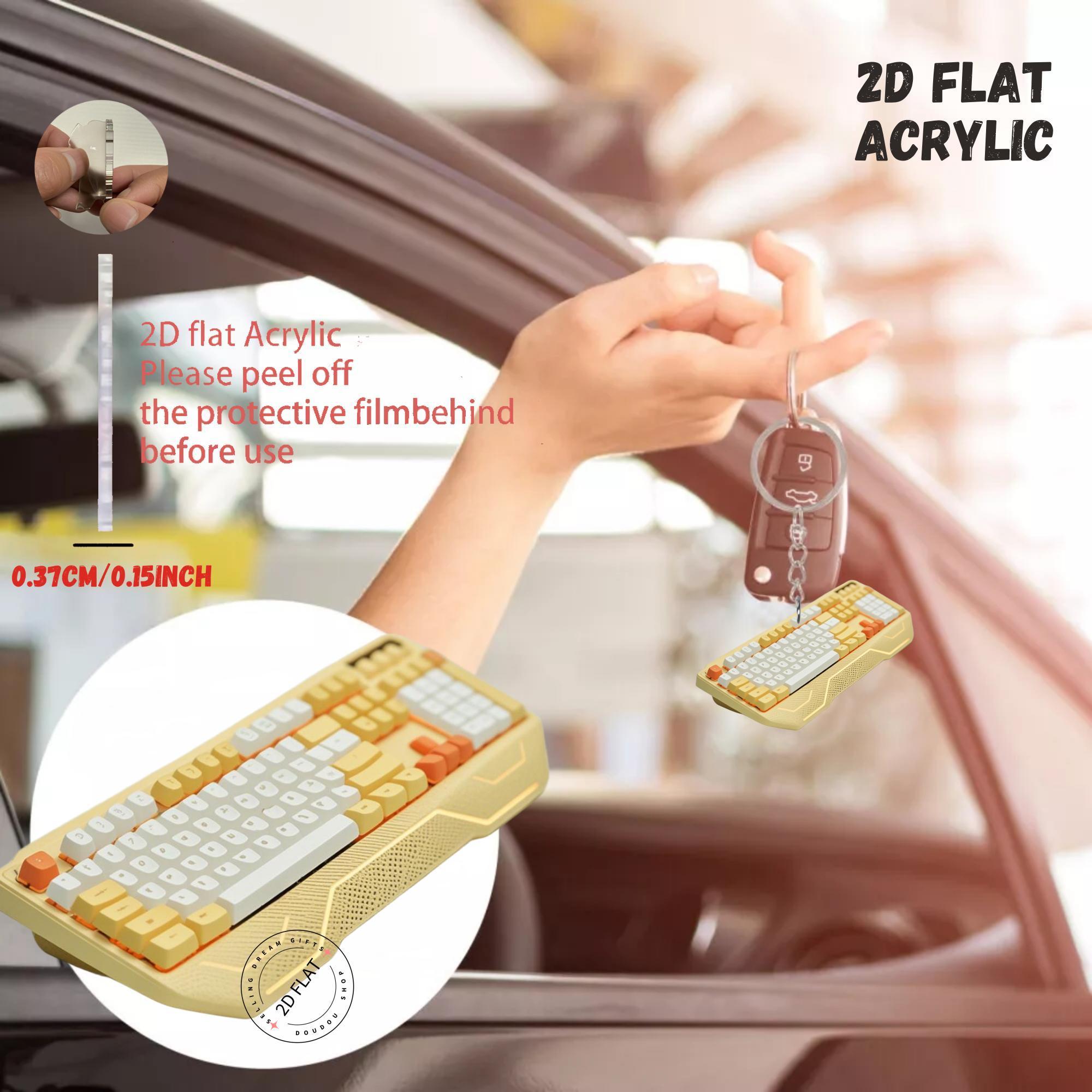 2D-Tastatur-Acryl-Schlüsselanh – Tech Keychain Accessories Bewertung und Preis