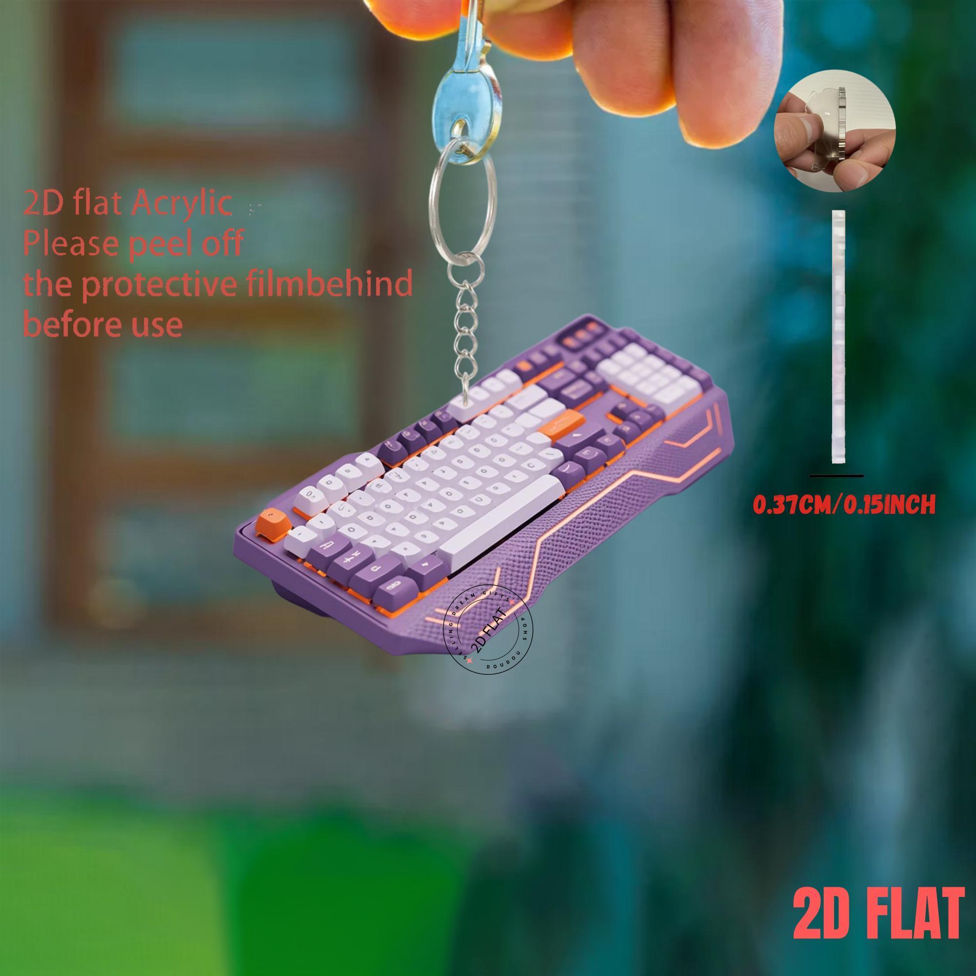 2D-Tastatur-Acryl-Schlüsselanh – Tech Keychain Accessories Bewertung und Preis