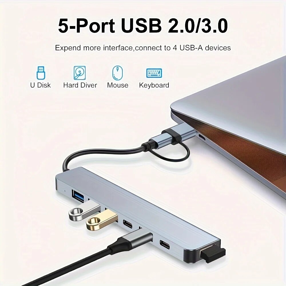2-in-1 USB3.0-Hub mit 7 Anschl – Usb Hub 7 Port Bewertung und Preis