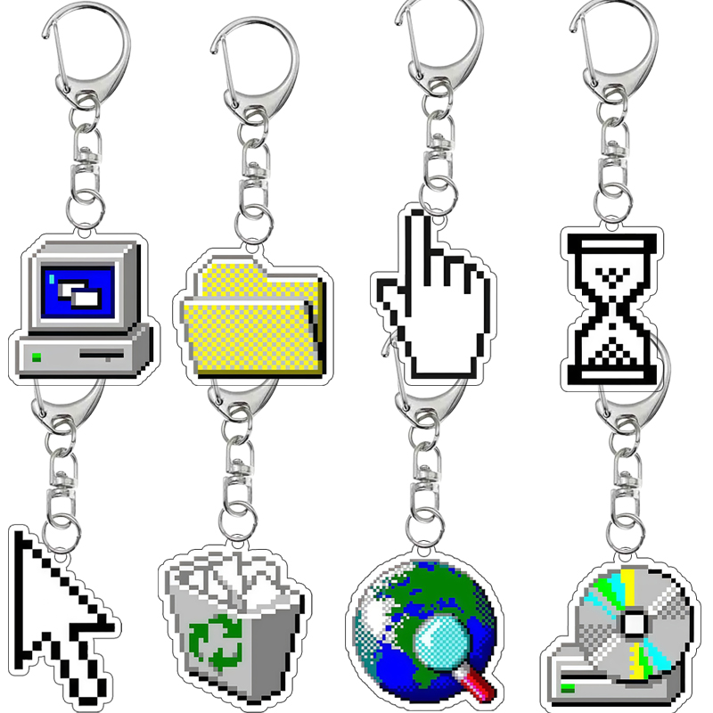 Kreativer doppelseitiger Retro – Tech Keychain Accessories Bewertung und Preis