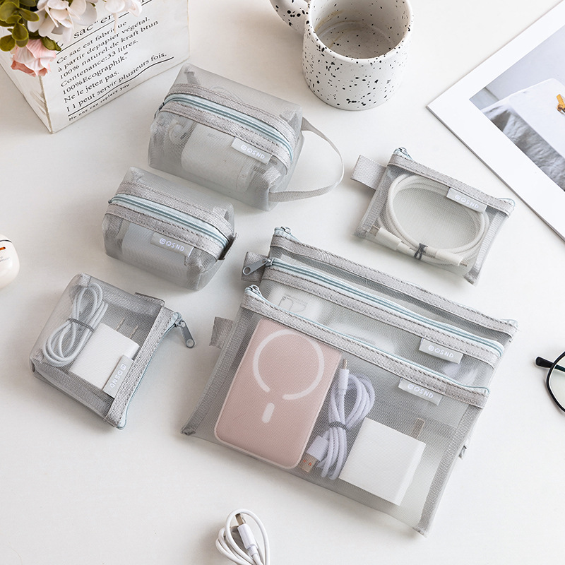 Graue Netz-Organizer-Taschen – – Tech Accessories Case Bewertung und Preis