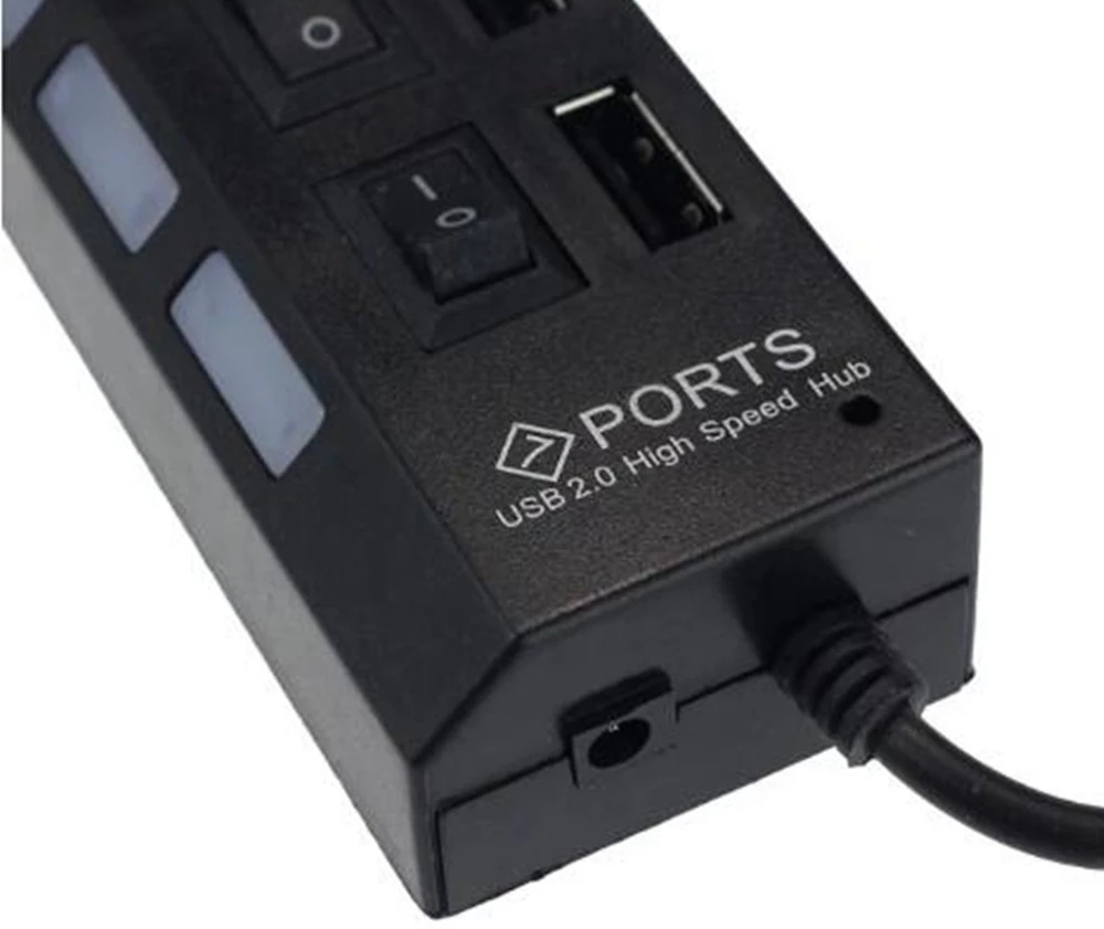 7-Port-USB-2.0-Hub-Splitter fü – Usb Hub 7 Port Bewertung und Preis